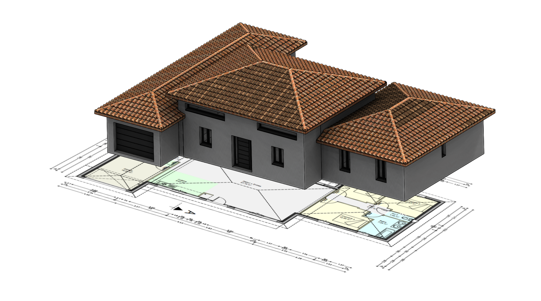 modélisation 3D destinée à l'impression d'une maquette